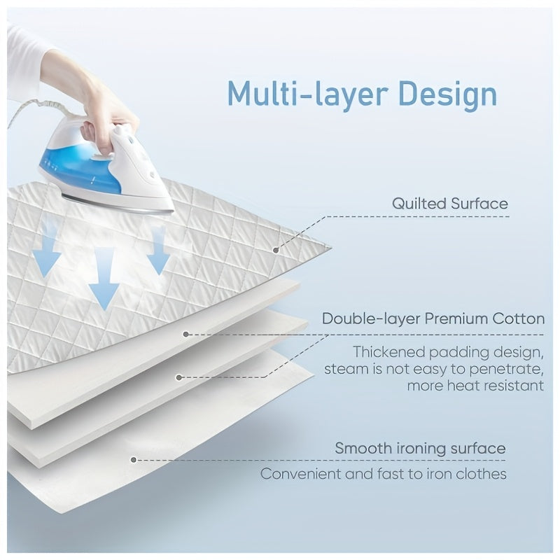 Alfombra de planchar plegable portátil, resistente al calor, PET con esquinas magnéticas