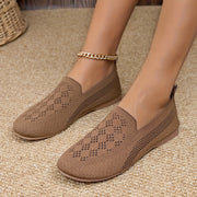 Women's Knit Slip-On Casual Flats Lightweight Breathable Shoes