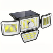 278 LED Solar Outdoor Light with 4 Adjustable Heads IP65 Waterproof Security Garden Lamp