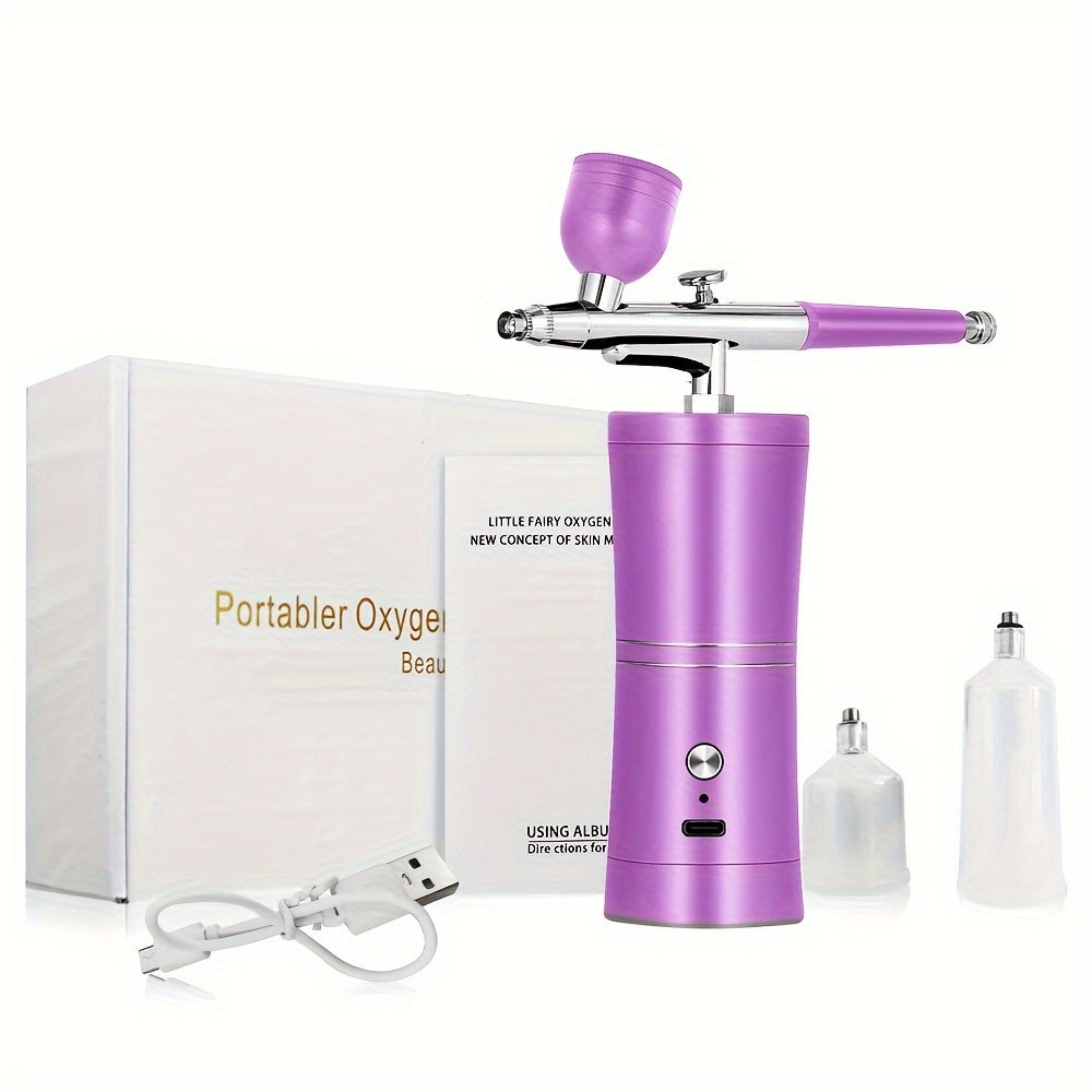 Compact Airbrush Kit with Rechargeable Battery, Mist Sprayer, Spray Gun for Nail Art Crafts and Tattoos
