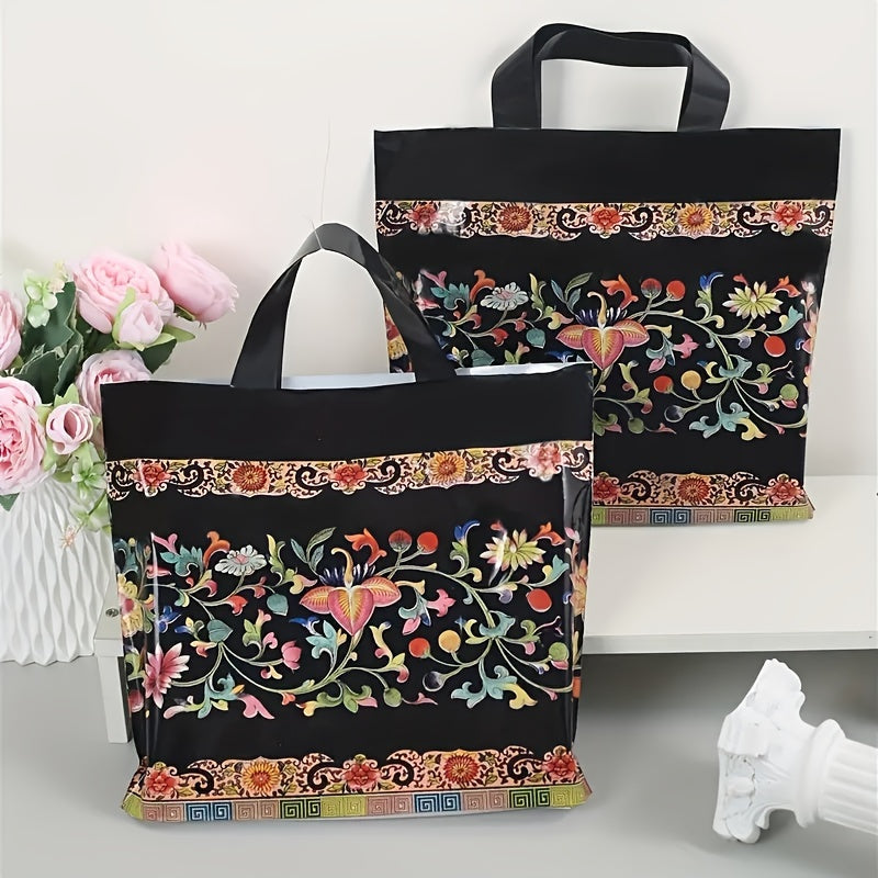 Сумка-тоут "Черный мандала цветок", универсальная для различных случаев и целей.