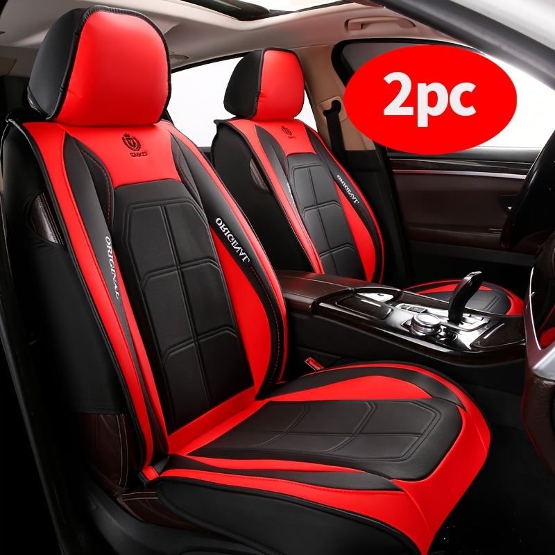 Universal Faux Leather Car Seat Covers for Sedan SUV Front Seats (2 Pack)