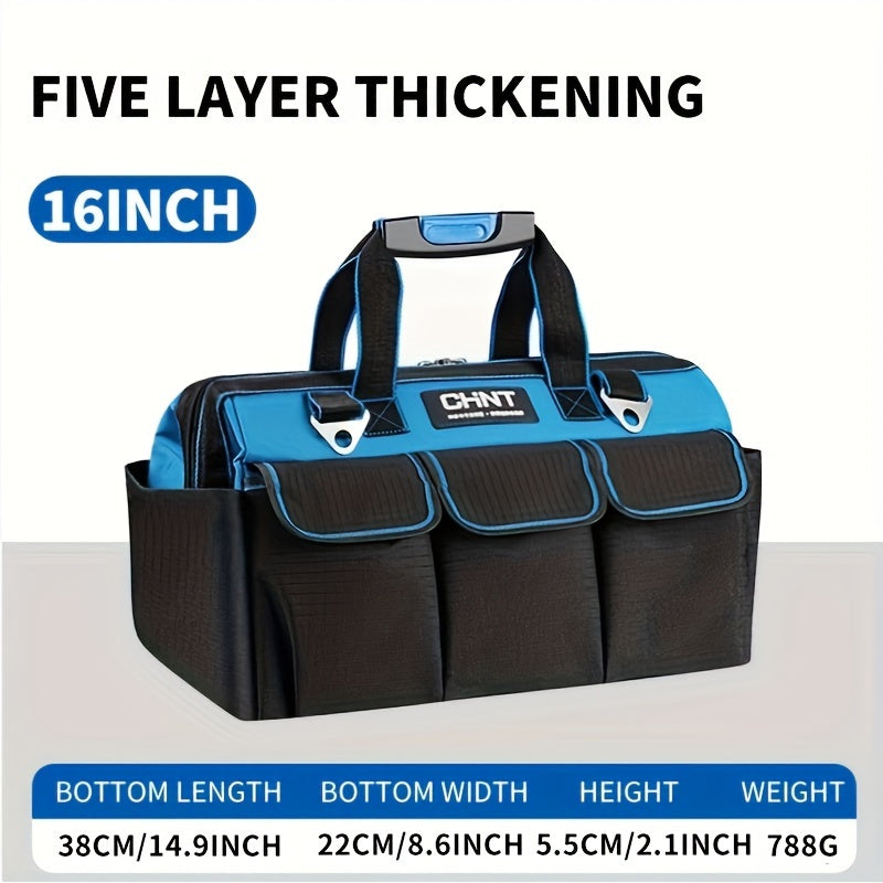 Waterproof Black Fabric Electrician's Tool Bag Waist Pack for Woodworking and Screwdriver Kit