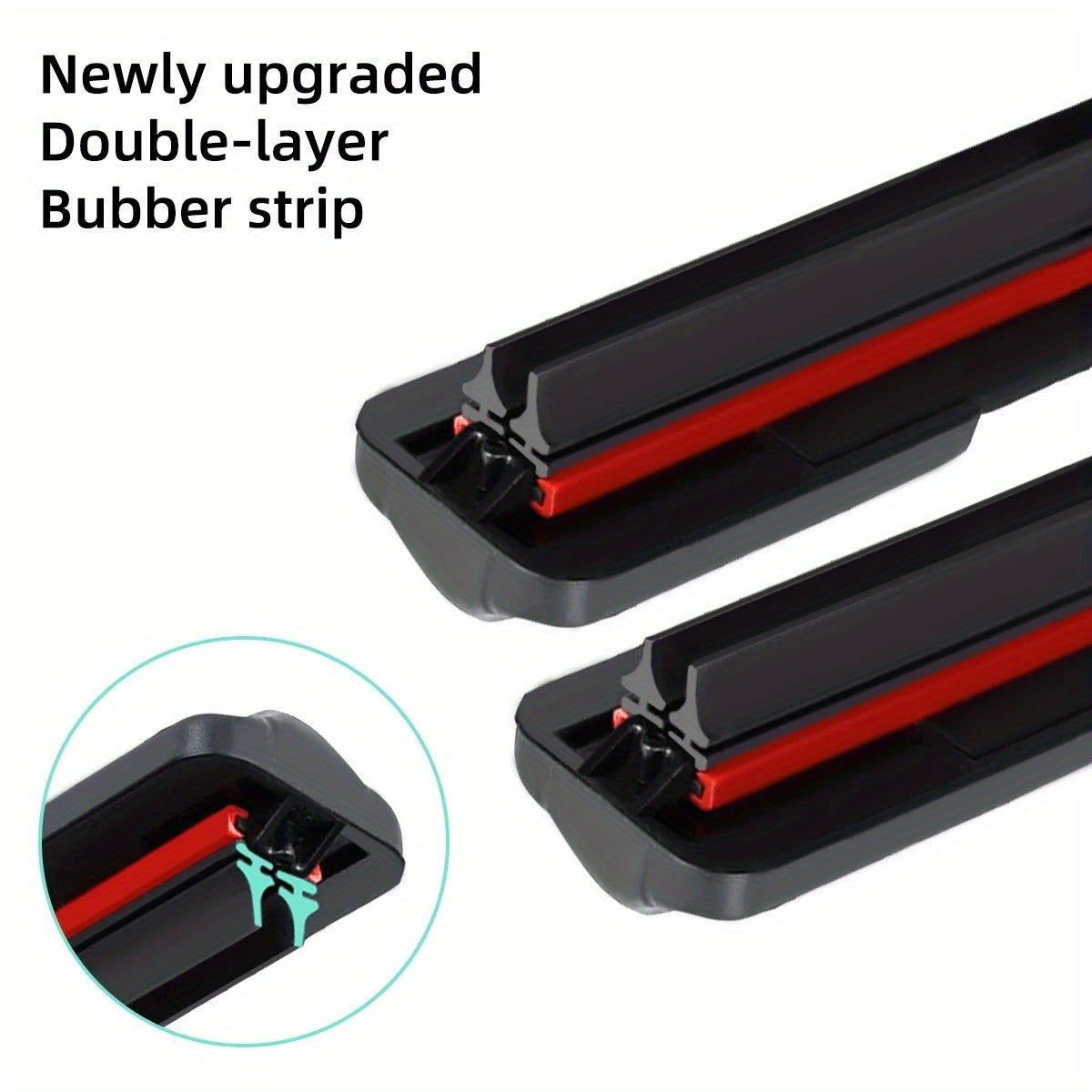 Car Windshield Wiper Blade Set with Adapters, Rubber, Multiple Sizes
