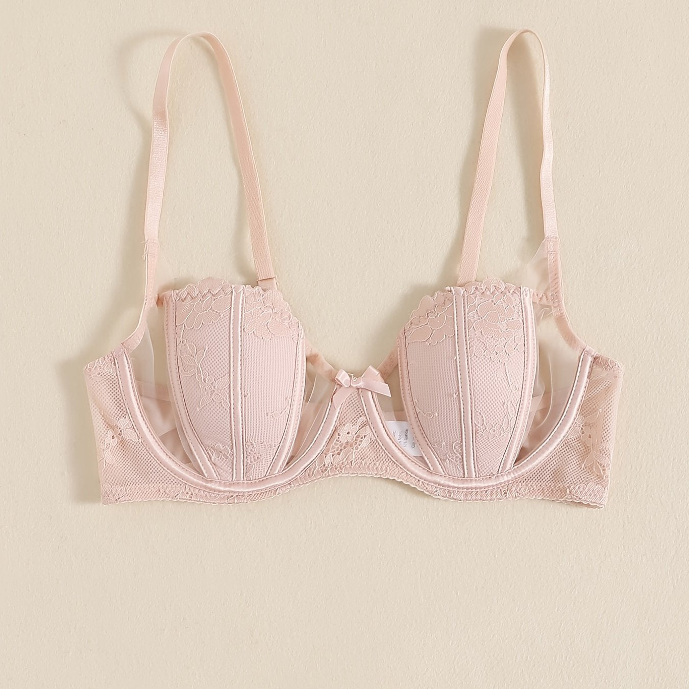 Women's Floral Embroidered Lace Bra Lingerie Underwear