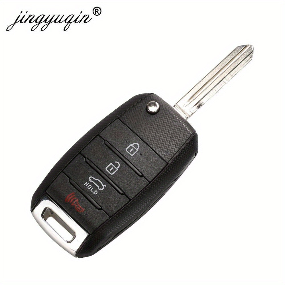 Flip Remote Key Shell Black ABS Car Fob Housing Replacement for SUV Sedan