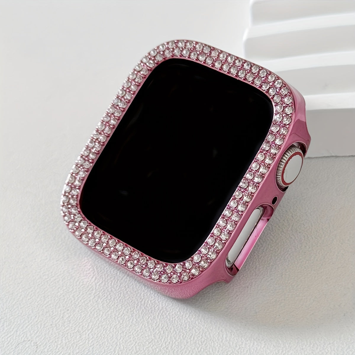 Women's Rhinestone Decor Protective Watch Case for Apple Watch 38-49mm Hard Shell Lightweight