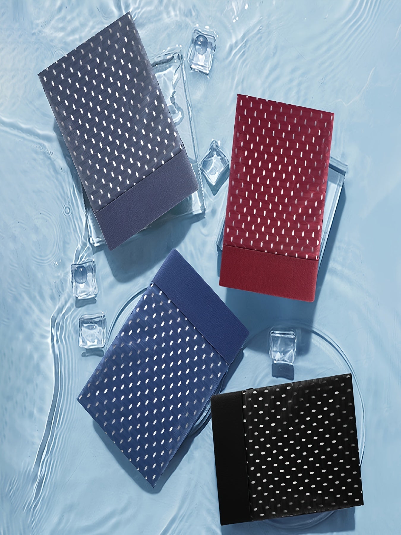 Men's Mesh Boxer Briefs Assorted 10 Pack Navy Dark Blue Charcoal Burgundy Elastic Waist