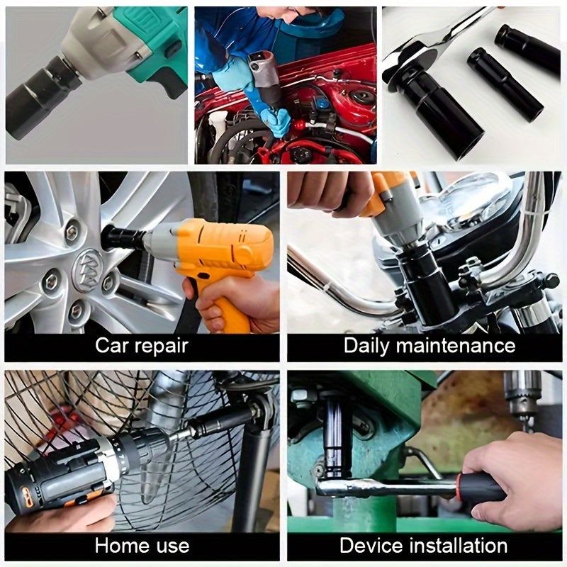 10 Pack Deep Drive Impact Wrench Socket Set 8-17mm Carbon Steel Auto Repair