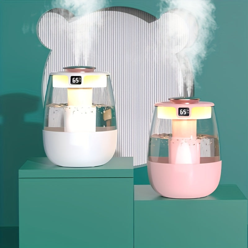 Humidifier with Ultra-Quiet Double Mist Large Capacity Humidity Display for Room Use