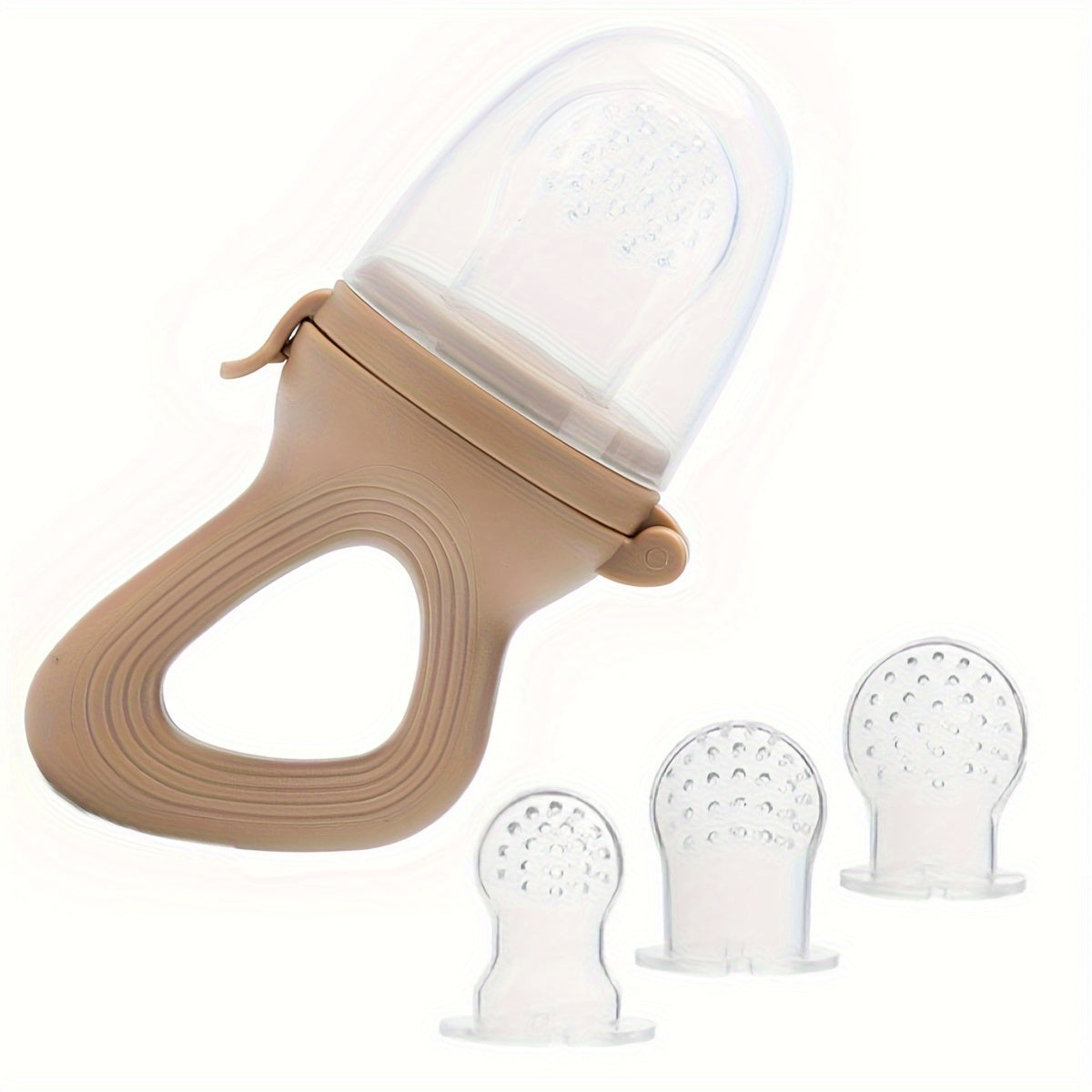 Baby Food Feeder Set with 3 Soothing Items Fruit Feeder Teething Toy BPA-Free Silicone