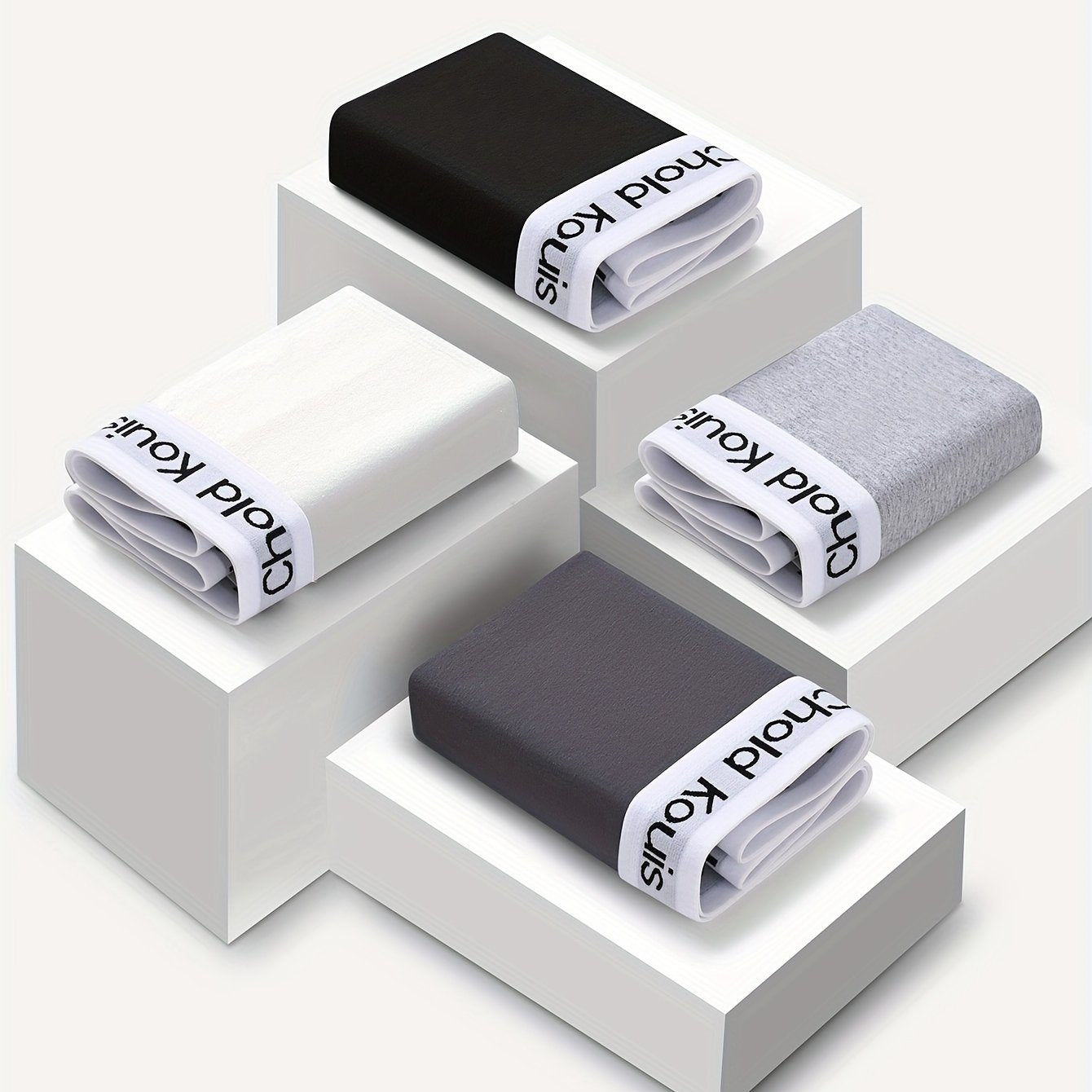 Men's Boxer Briefs Breathable Stretchy Polyester Spandex Casual Underwear Set