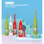 Kids Electric Toothbrush 3 Colors Smart Rotating Brush Heads Safe Round Head