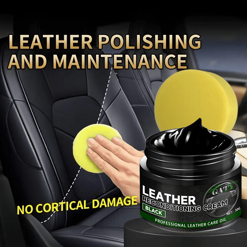 Leather Conditioner for Car Seats and Furniture Black 1 Pack