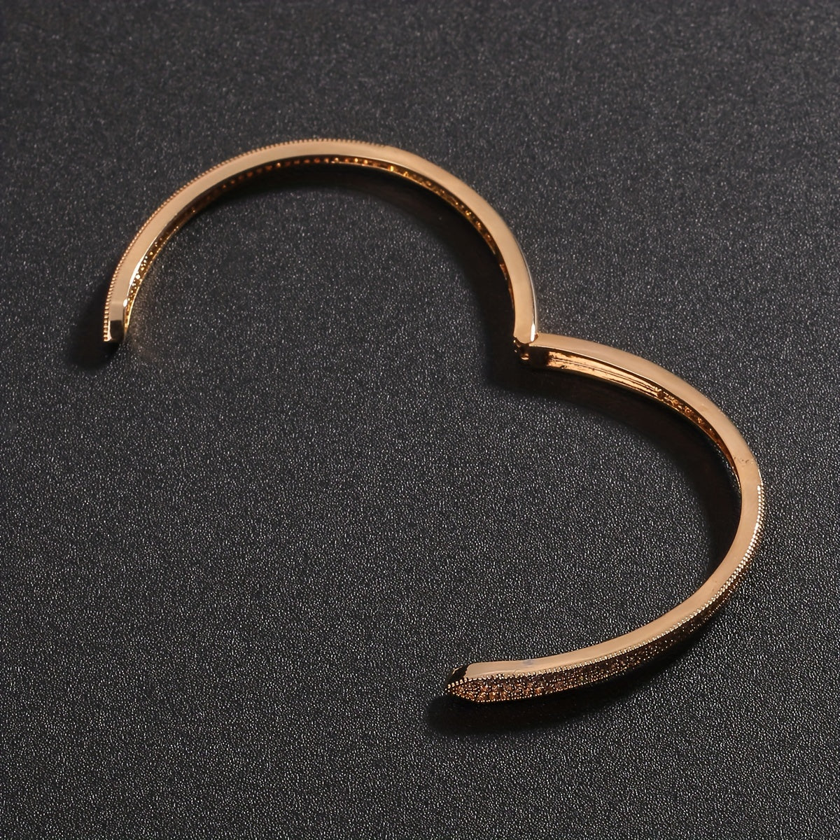 Women Zirconia Open Bangle and Ring Set Modern Fashion Jewelry