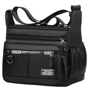 Men's Large Capacity Nylon Chest Bag with Multiple Compartments and Adjustable Strap for Travel and Outdoor Activities