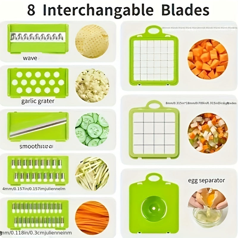 22-Piece Kitchen Gadget Set with Vegetable Chopper, Fruit Slicer, Grater, Peeler
