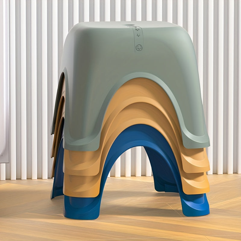 Taburete infantil de plástico multifuncional antideslizante y vibrante para baño y sala de estar