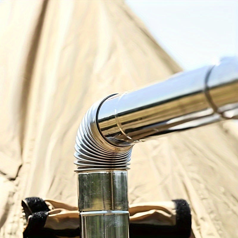 Set of 8 Metal Chimney Pipes for Gas and Wood Stoves High-Temperature Resistant