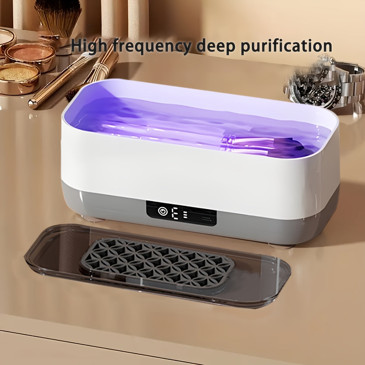 USB Rechargeable UV Glasses Cleaner with 360° Rotating Design and Adjustable Settings