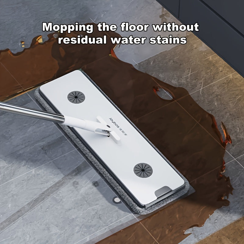 Mop and Bucket Set with Manual Mop, Stainless Steel Handle, 40cm Plastic Head