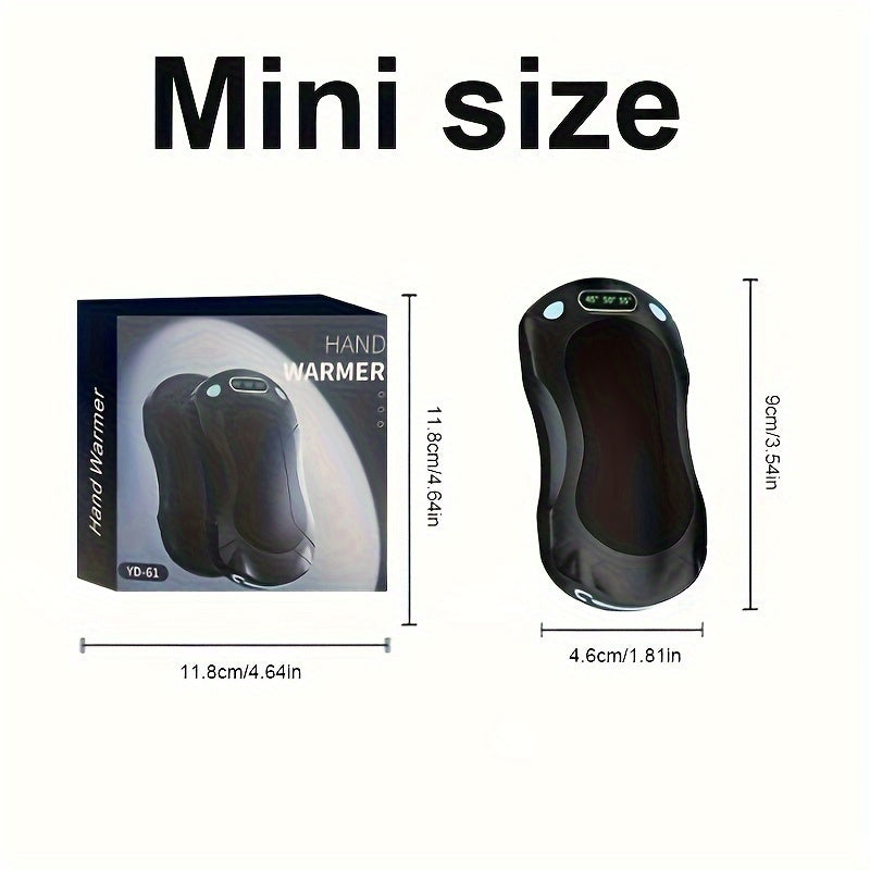 Portable Electric Heater with 3 Heat Levels and Rechargeable Magnetic Hand Warmer for Camping and Skiing