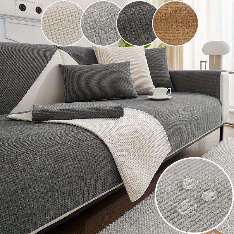 Water-Resistant Non-Slip Velvet Sofa Cover for Armchairs, Loveseats, and Sectionals