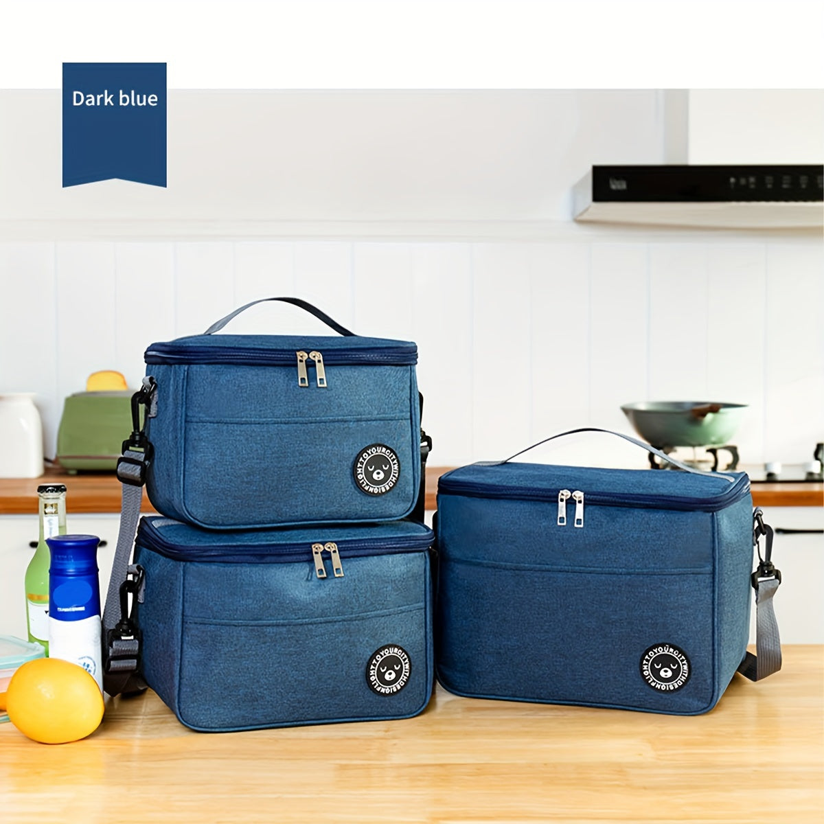 Bolsa de almuerzo aislada y a prueba de fugas de gran capacidad con diseño de animales para oficina y viajes