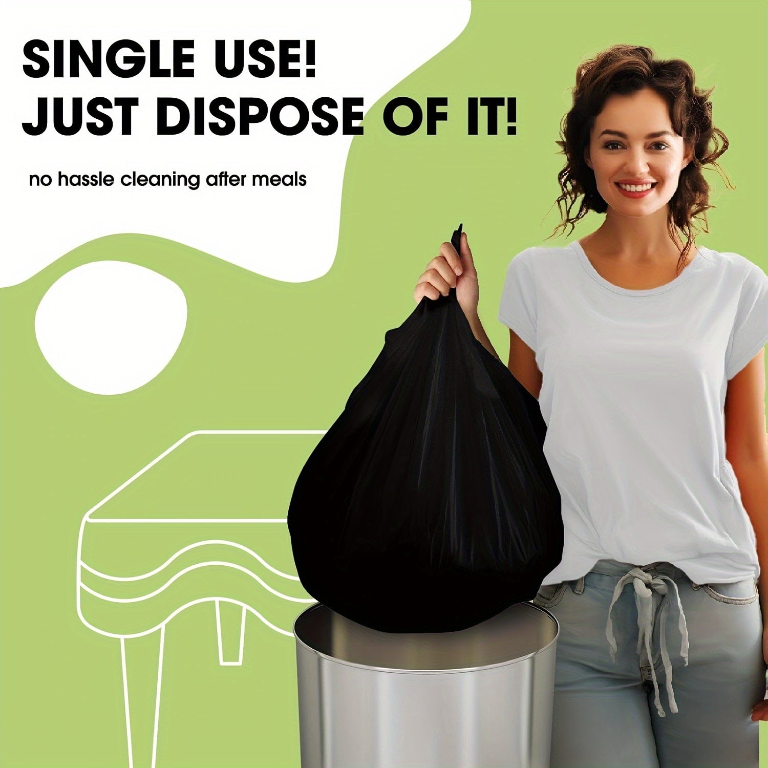 Rectangular Waterproof Plastic Tablecloth 137x274cm for Weddings Parties