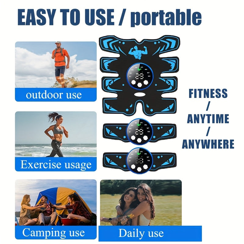 Массажный пояс с USB-зарядкой, 8 режимов и 29 уровней интенсивности. Интеллектуальное таймерное управление, подходит для домашнего массажа и является отличным подарком. Можно использовать по всему телу.