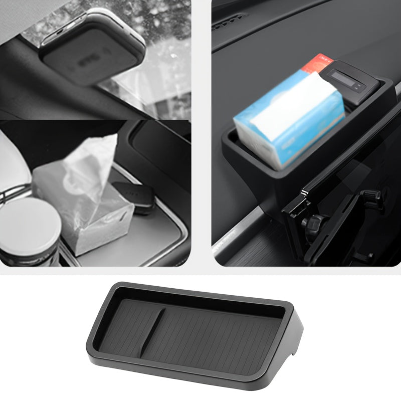 Interior Storage Box for Car Rear Center Console Tray Black Durable Material