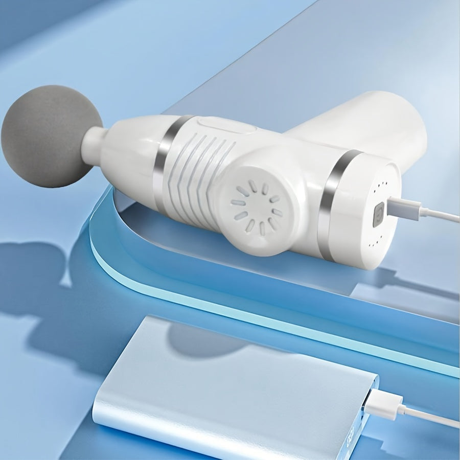 Handheld Massager with 12 Heads 8 Speeds Rechargeable USB Travel Home Use