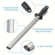 Diamond Carbon Steel Knife Sharpener Rod for Kitchen Home Use