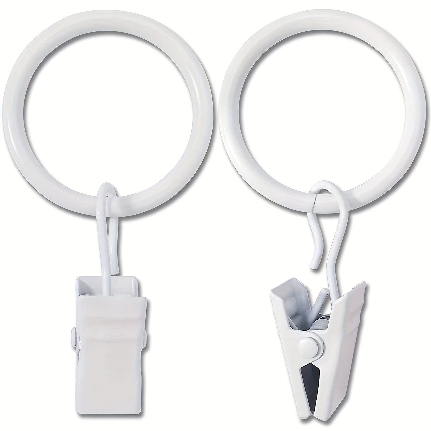 44 Gold Curtain Rings Clips Set for 5/8 Inch Rods with Hooks and Rings