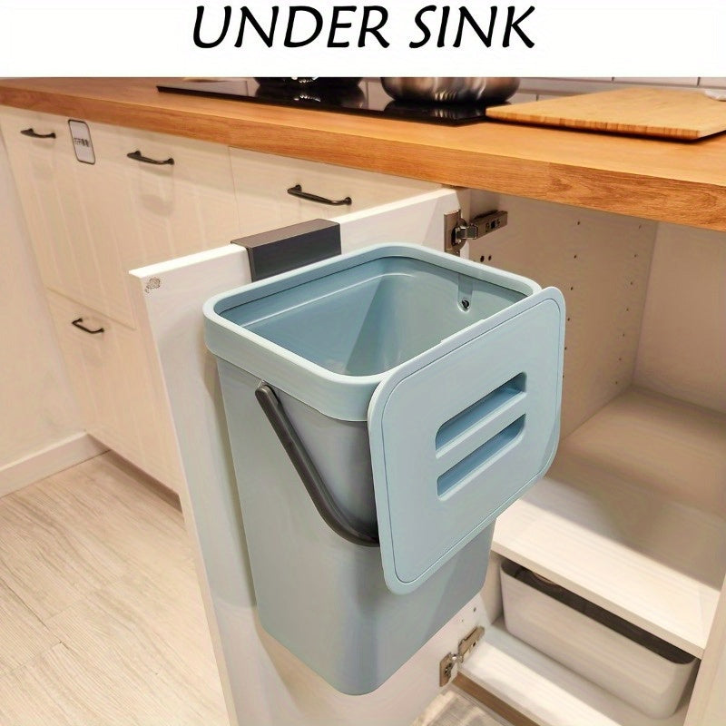 3L/5L Under Sink Trash Can with Lid Leak-Proof Plastic Bin for Kitchen Bathroom Bedroom