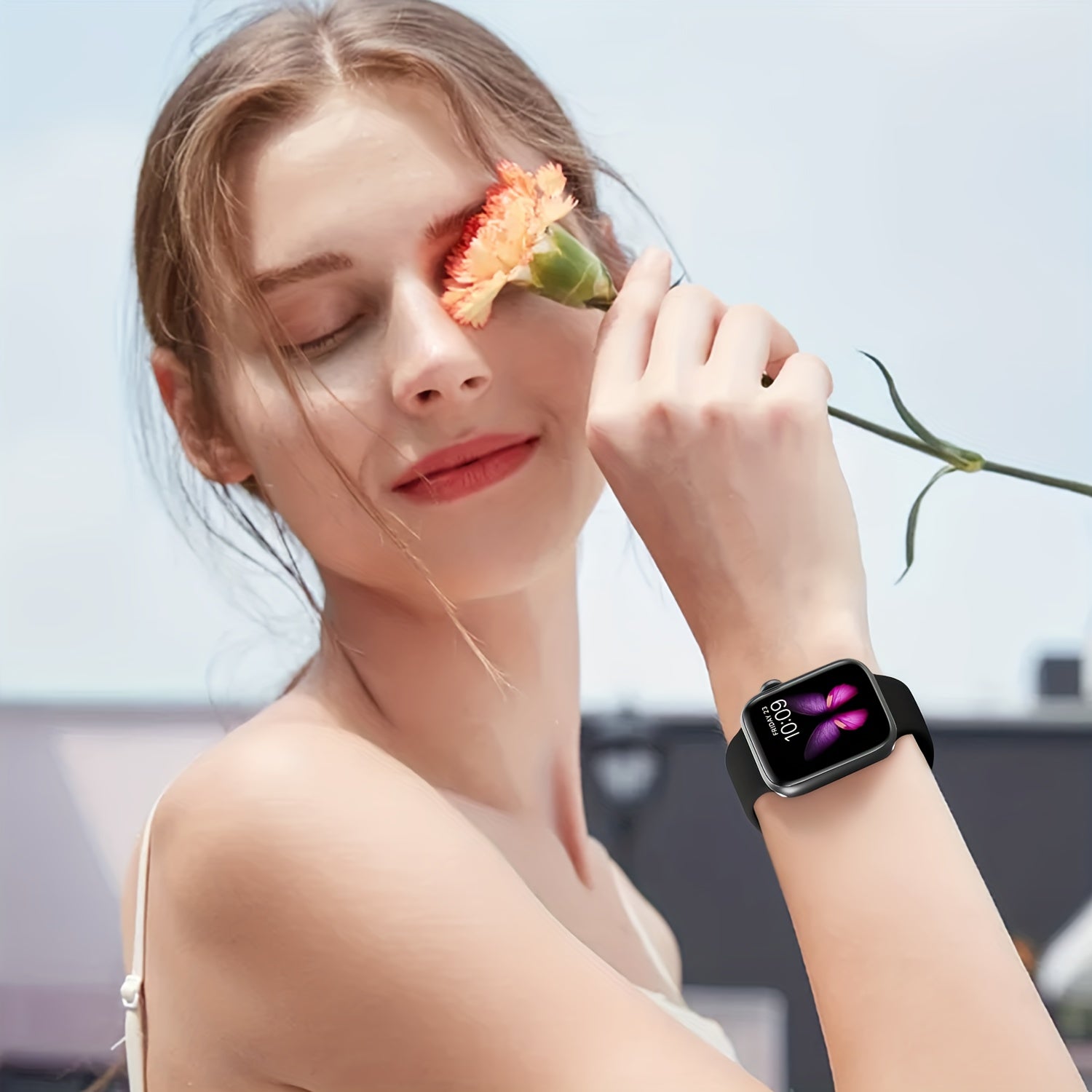 Set of 3 Silicone Sport Watch Bands for Apple Watch Series SE/1-9 Ultra/Ultra 2 Water-Resistant Clasp