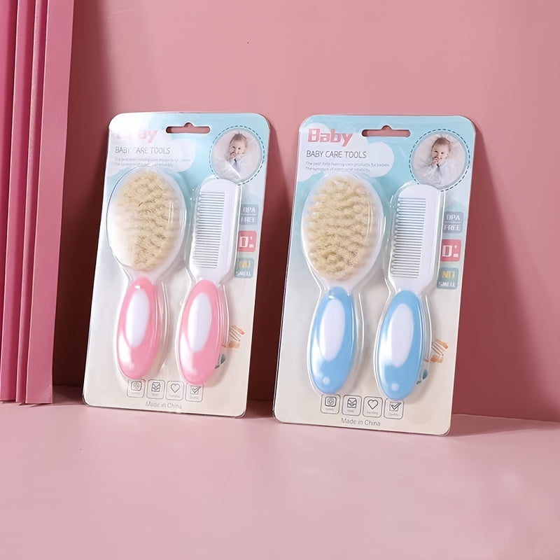Baby Hair Brush and Comb Set for Infants and Toddlers Soft Bristles Gentle Grooming