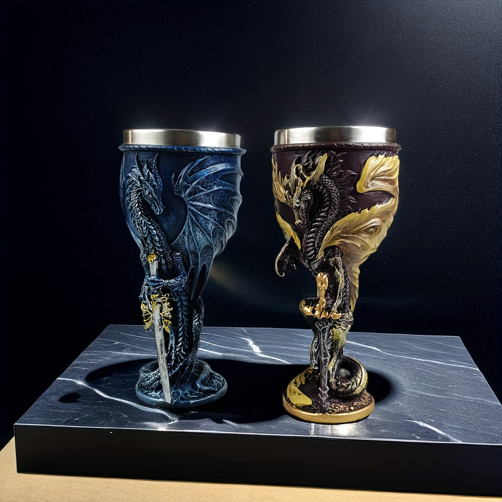 Кружка для вина в стиле средневекового дракона 7oz из нержавеющей стали готический сувенирный подарок