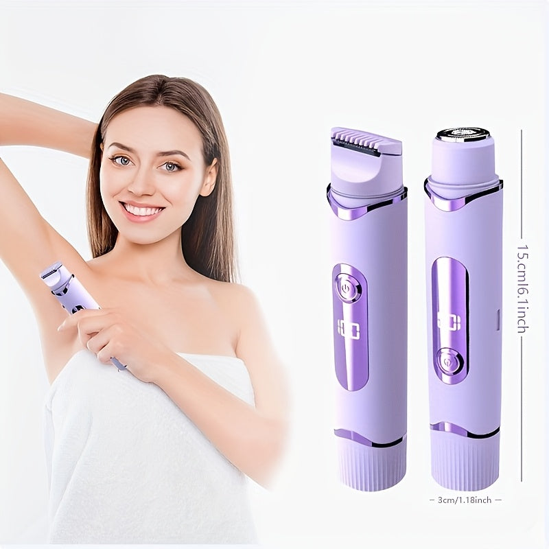 2-in-1 ayollar uchun elektr shaver, ho'l va quruq, soch olib tashlash, USB quvvatlanadigan bikini trimmeri, sayohat uchun