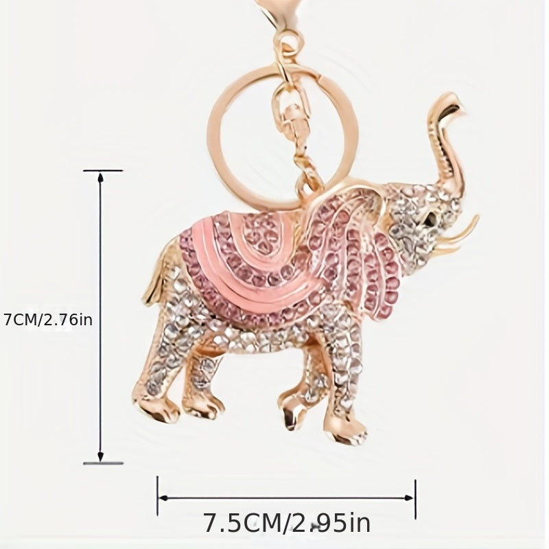 Мультяшный брелок-слон с стразами - очаровательный брелок для сумки, ручной сумки или автомобиля. Включает аксессуар для наушников. Идеальный подарок на День матери.