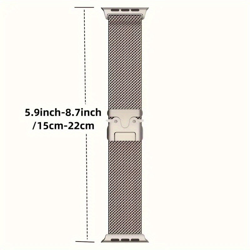 Stainless Steel Milanese Loop Watch Band for Apple Watch Series 4-10 Ultra 2 49mm 44mm 45mm