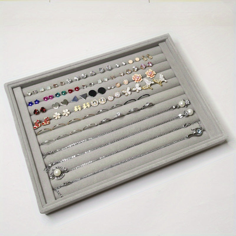 Jewelry Storage Box with Compartments for Rings Earrings Bracelets Necklaces and Watches 28.5cm x 20.5cm