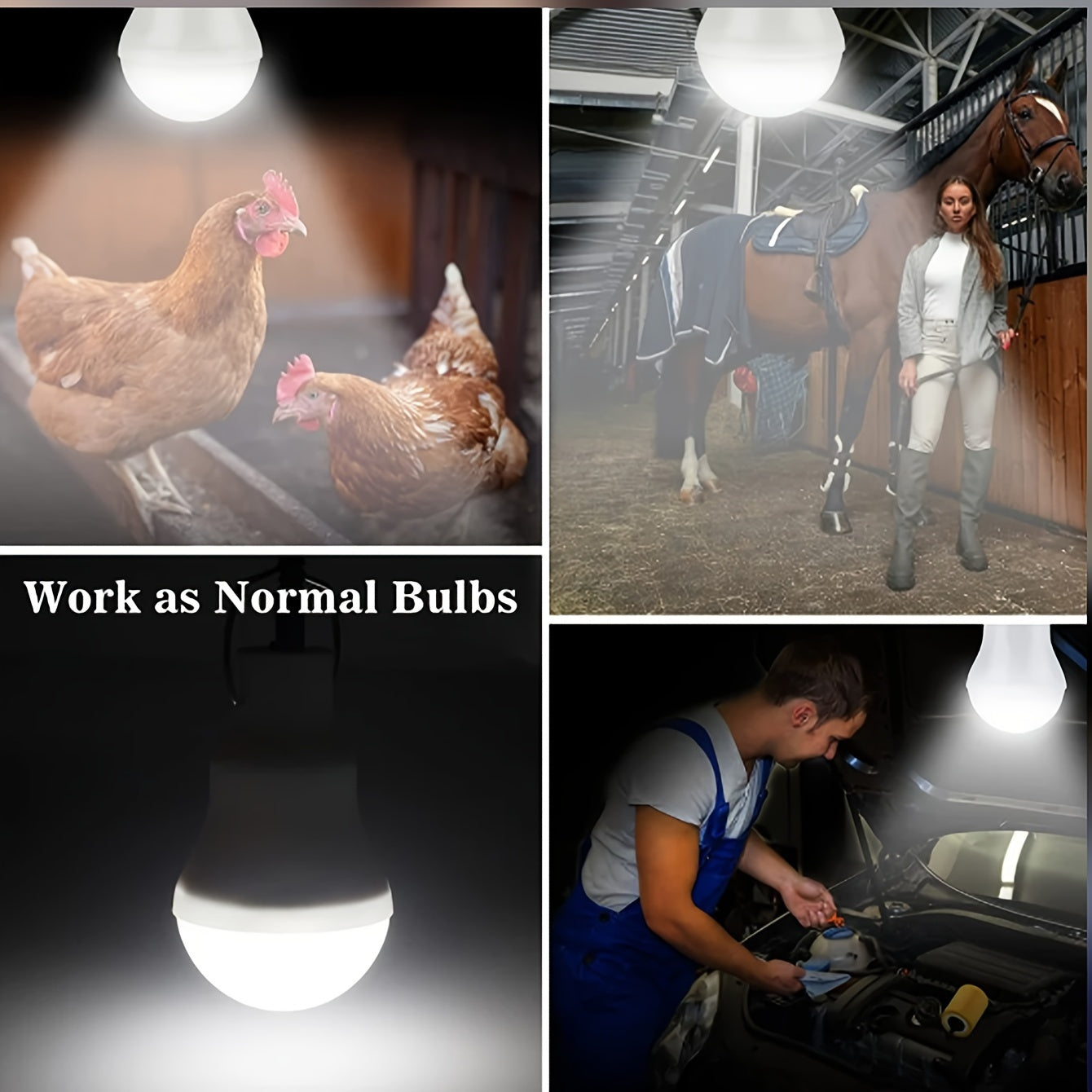 Solar-Powered LED Outdoor Light Bulb for Garden and Camping Energy Efficient Rechargeable Solar Panel