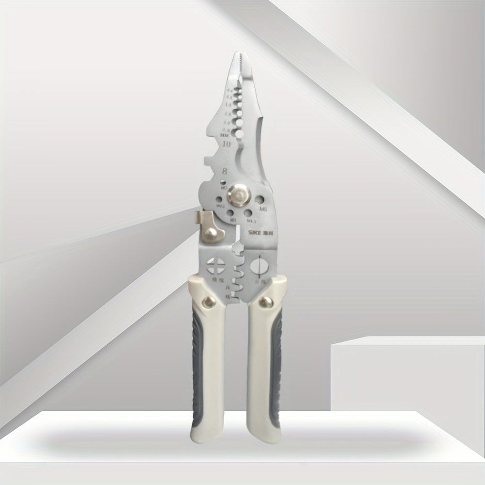 Multi-Function Stainless Steel Wire Cutter and Stripper, 21.6 cm Electrician Pliers