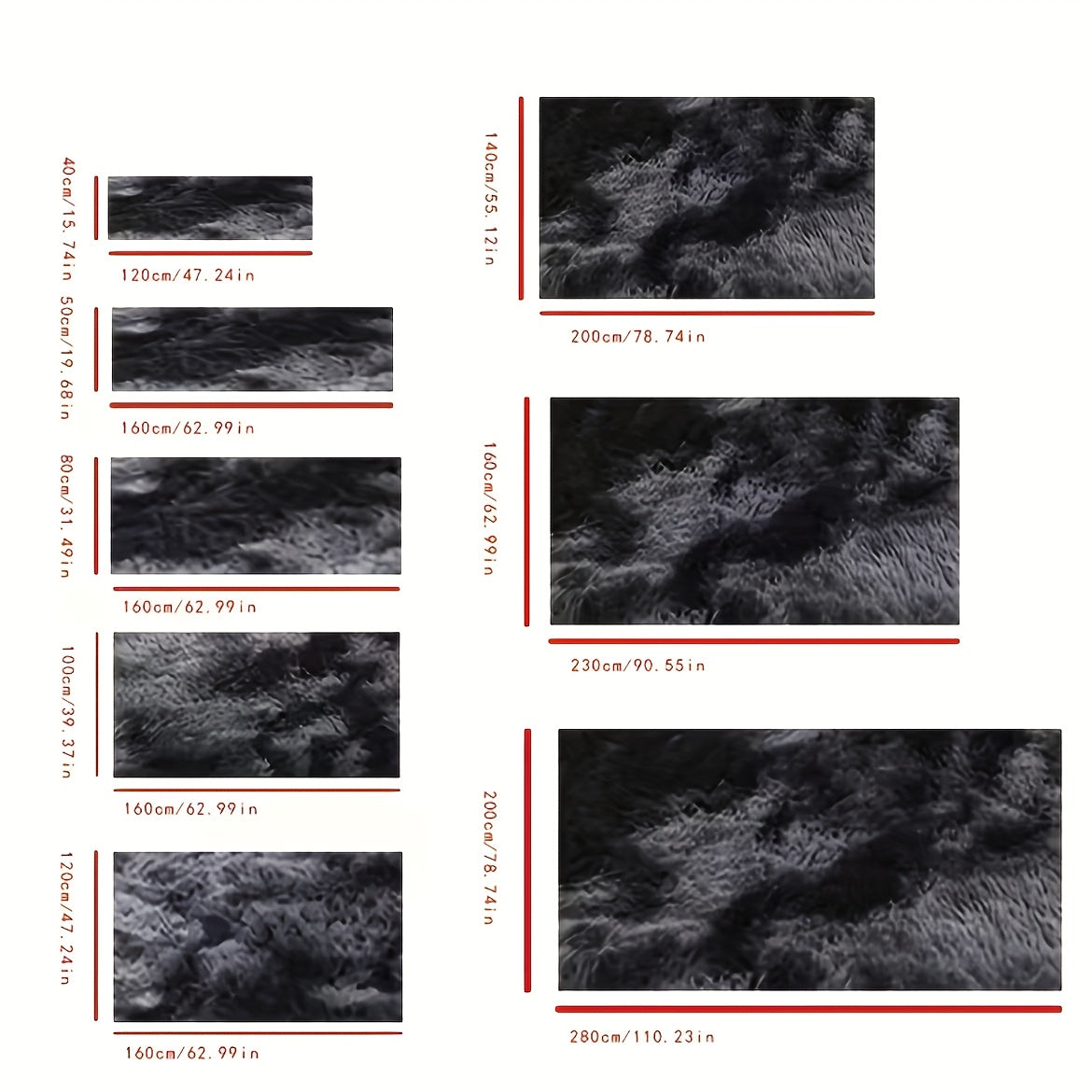 Tie-Dye Plush Bedroom Rug Soft Hand-Washable Polyester Cozy Decor