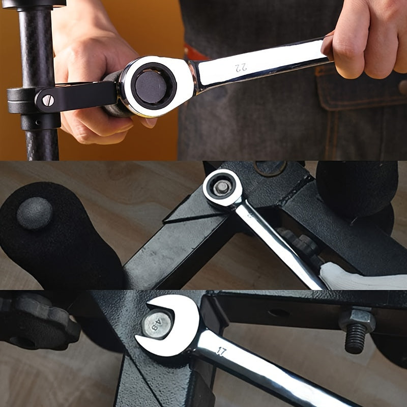 8/9/12 Piece Chrome Vanadium Steel Wrench Set with Red and Black Bag Open-End and Hexagon Wrenches