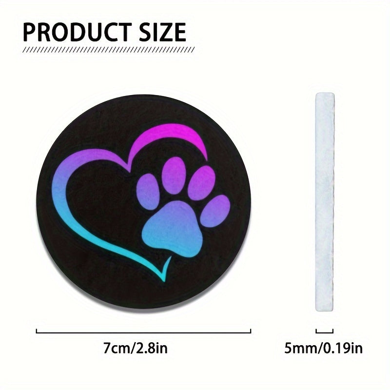 Uniseks it paw coasterlari avtomobil uchun, 2 ta paket, oson ko‘chirish, stakan tutqichlarini toza tutadi