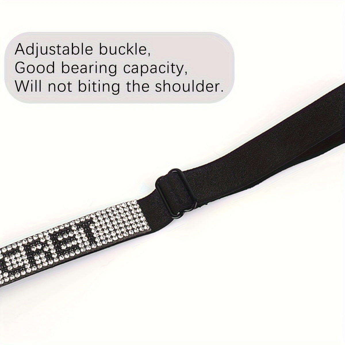 Rhinestone Bra Strap Elastic Lingerie Accessory for Women