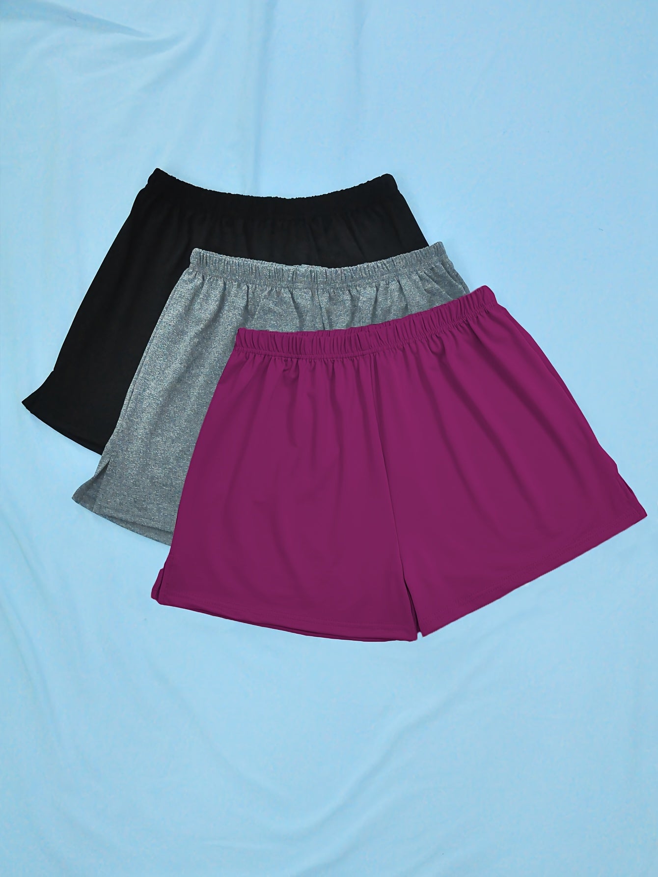 Женский комплект шорт для сна с одним поясом, большого размера, однотонные, с эластичным поясом, шорты для отдыха