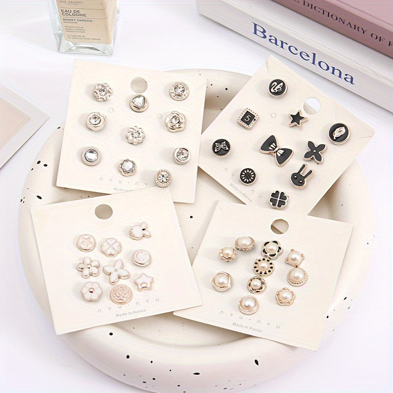 Set of 30 Minimalist Alloy Safety Pins for Clothing and Accessories